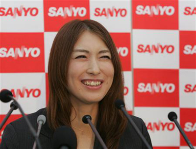 バドミントンペアのオグシオの小椋久美子選手
